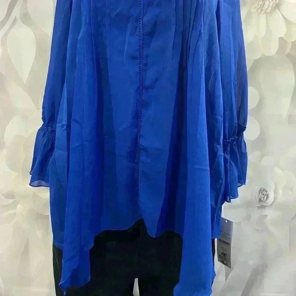 Valerie Stevens Womens Galaxy Blue Blouse - Picture 10 of 10